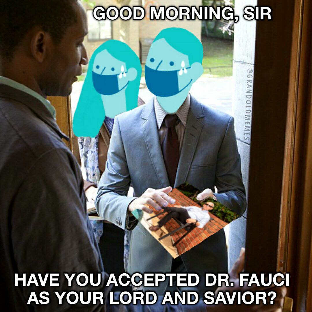 When they come door-to-door preaching experimental-mRNA vaccines...