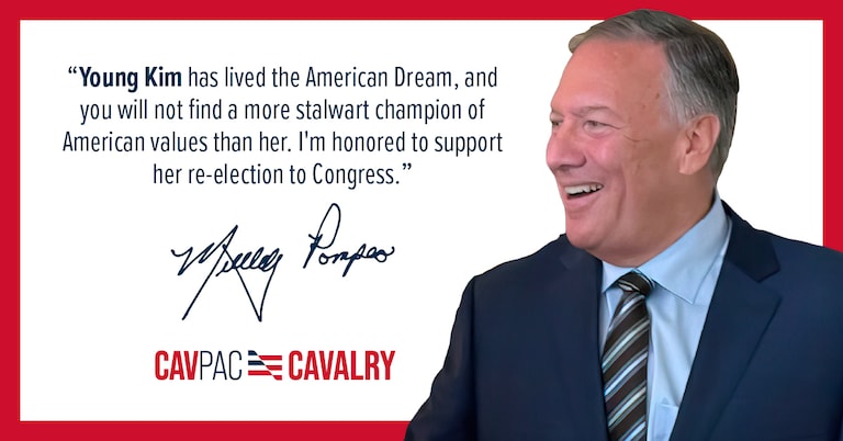 I'm proud to endorse Young Kim! California desperately needs her leadership, and she is a great addition to the CAVPAC Cavalry.