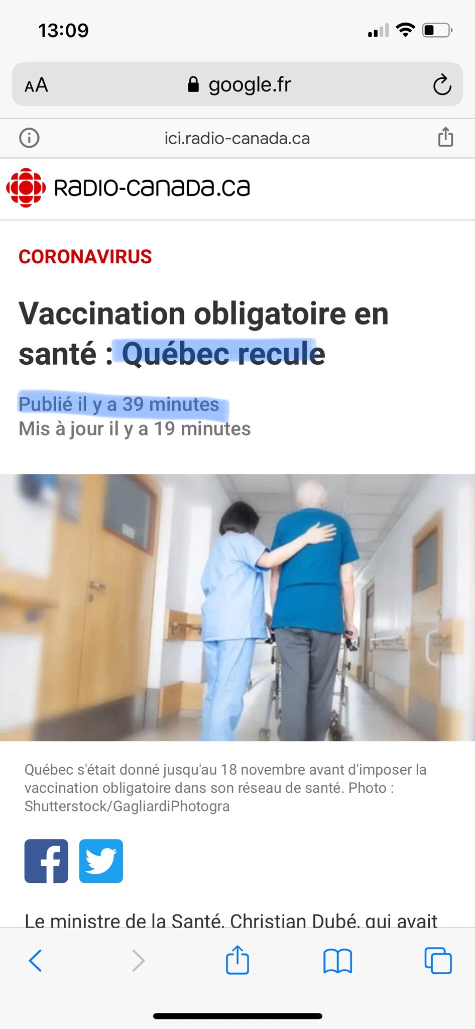 💥QUÉBEC RECULE💣💥
Une seconde fois!

Bravo à ses TRAVAILLEURS de la SANTÉ qui ont tenu leur bout e...