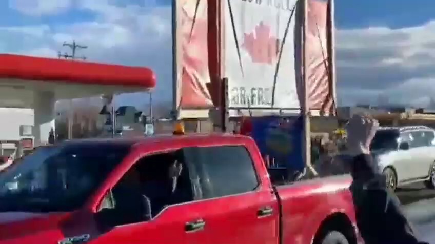 This is being reported online as 50k Canadian truckers against covid tyranny 🙏🏻