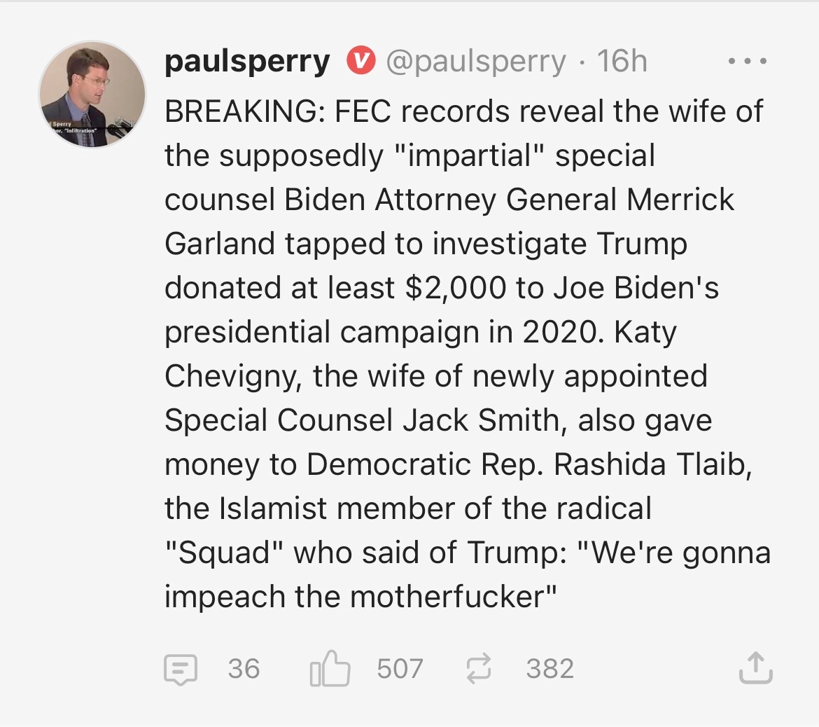The Special Counsel is NOT impartial — House Republicans MUST cut off all money to this CHARADE