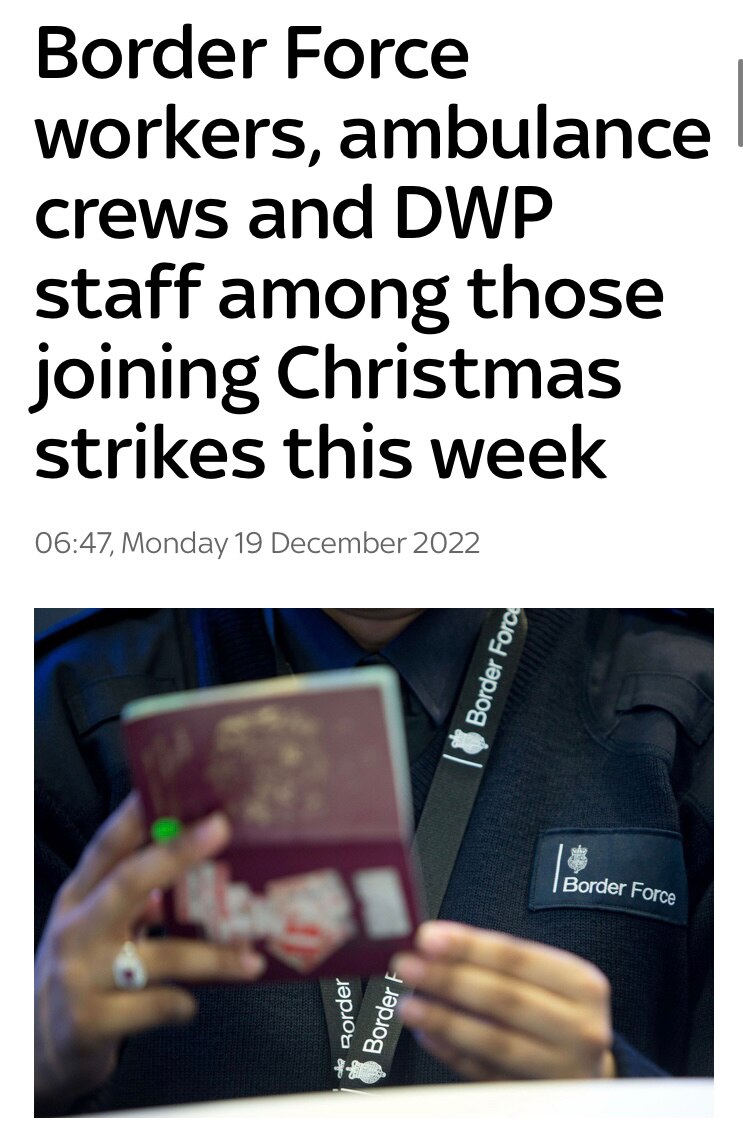 There is a silver lining to the cloud.
If the Border Force goes on strike there will be a reduction in the numbers of illegal migrants crossing the Channel, with no water taxis to pick them up.
