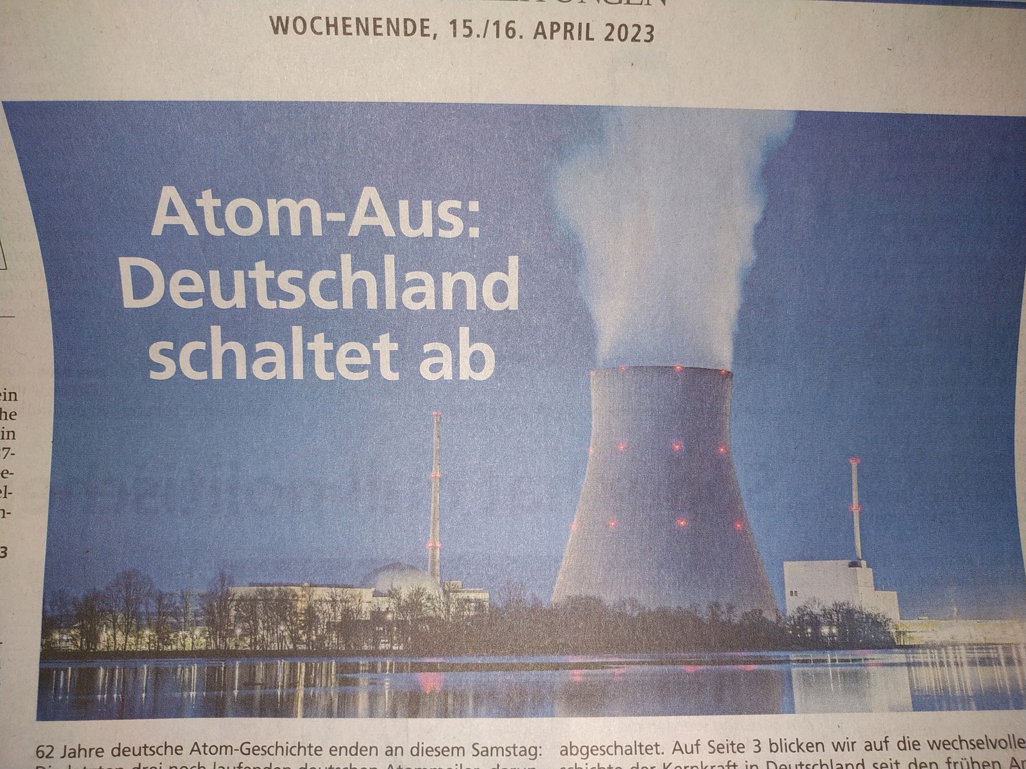 再见核电！
德国自己关了！
+ US: Goodbye nuclear power!
GERMANY turns itself off!
+ DE:  Atomkraft Ade!
DEUTSCHLAND schaltet *SICH* selber ab ! 230415
more : http://T.me/c/1601869051/749 or T.me/tiny_de
+ Facebook.com/Internetneedsyoudeutsch
+ www.Odysee.com/@tInyDE:3/digitalID:9?r=A21FU52uGDm5kGRVmsyDRbYgDDHde4Zf
+ www.Rumble.com/vvt0tr-corona-news-das-ma-ist-voll-in-krisenzeiten-hilft-keine-volksverdummung-fil.html?mref=kcwej&mc=76tpf
+ www.Bitchute.com/channel/CEilifxFtnXb/?utm_source=losrein.de 
+ Twitter.com/HuaberCali/status/1640375487556907008
+ this: bit.ly/GETR1 ~ by HKH Webmaker www.LosRein.de
PEACE NO WAR #saveeurope #nowar #freeuiguren #freechina #nokommunism #guo #ostturkestan #pengshuai #freeukraine #klimago #flote #bitchute #gettr
last: Gettr.com/post/p2esin85af9