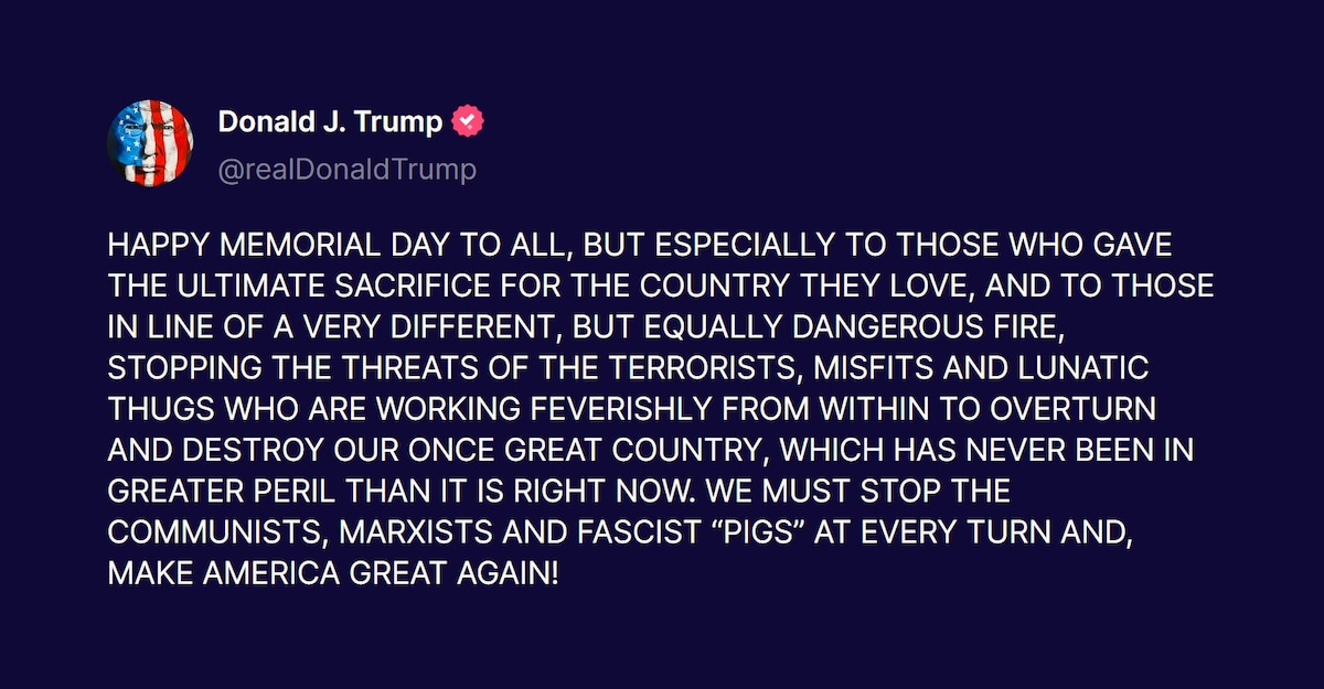 View il Donaldo Trumpo's post on GETTR. Join the discussion, share your thoughts, and connect with the community.