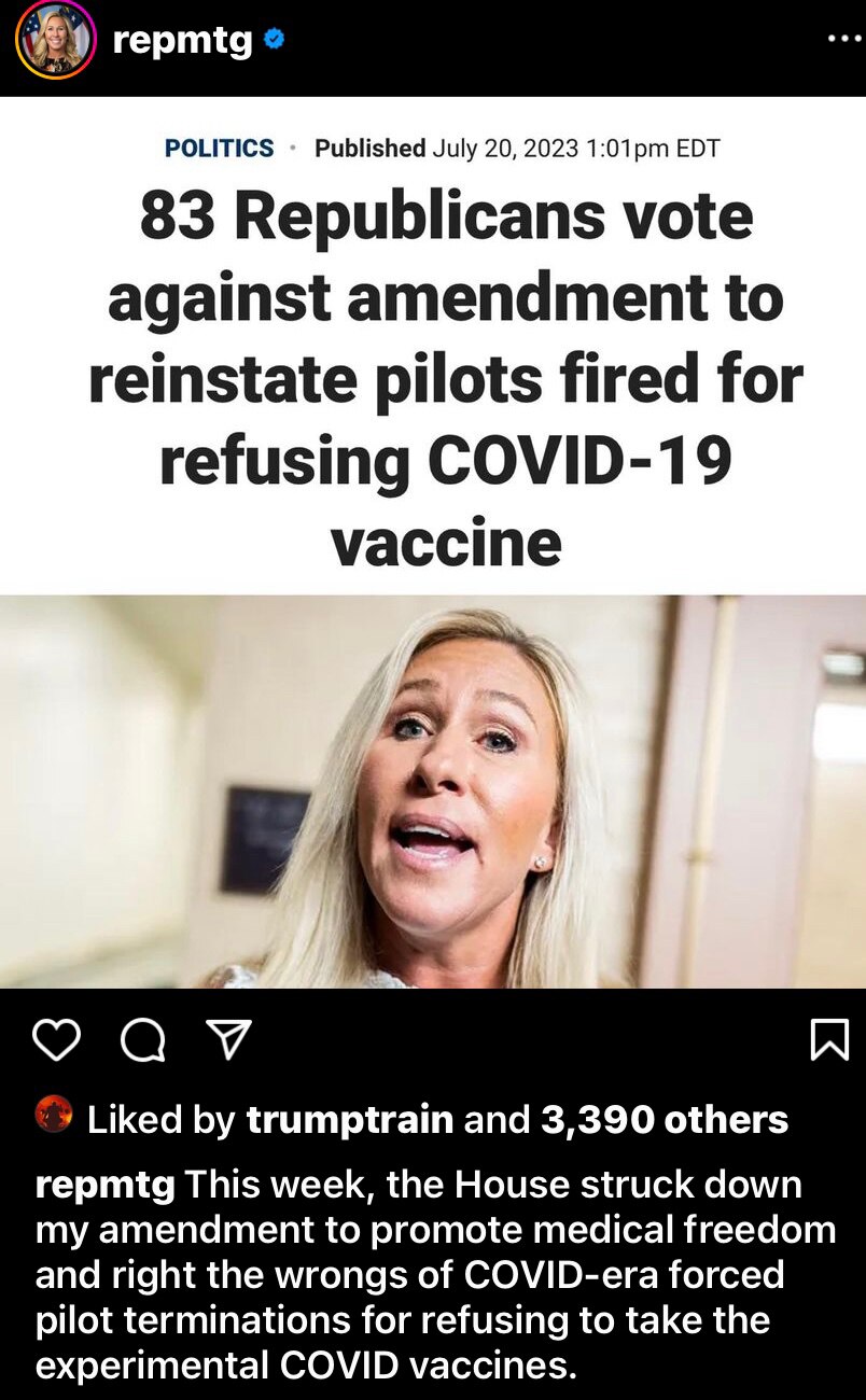 Representative Marjorie Taylor Greene speaks out: 

