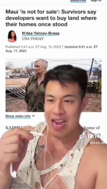 Those who's homes weren't even damaged in Maui are being evicted and those who lost their homes are ...