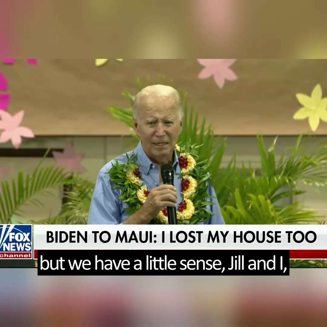 Biden's comparison of his small kitchen fire to the wildfires in Maui is a slap in the face to all t...
