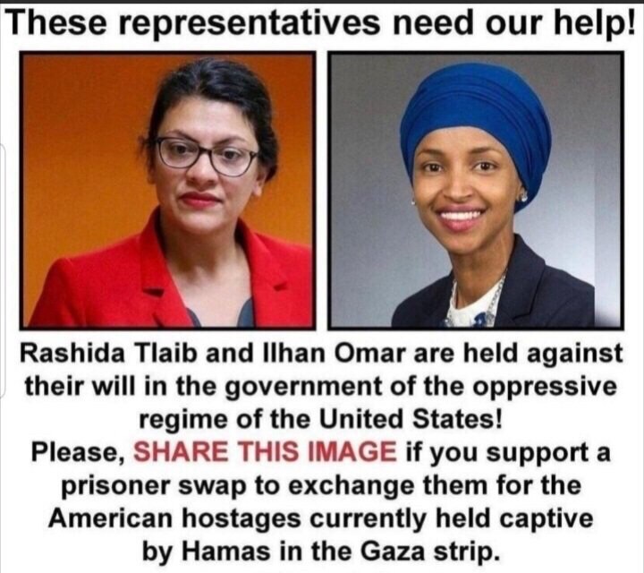 LETS DO THIS ! THEY WANT HAMAS !
AND WE DON’T WANT THESE SCUMBAGS IN CONGRESS OR THE USA