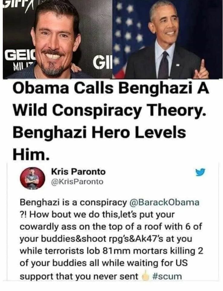Obama's A fucking Lying Fraud 
NEVER FORGET BENGHAZI 🙏