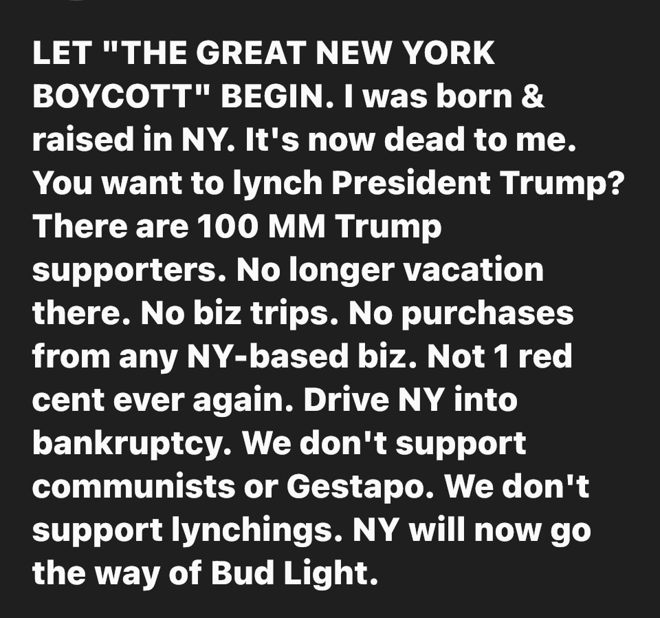 Time for a boycott of a whole state 