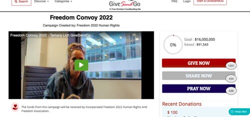 BREAKING: Truckers launch new funding campaign on GiveSendGo.
Over $90,000 has been raised in under an hour.
Link to donate: https://www.givesendgo.com/FreedomConvoy2022
*Note: The server capacity is limited right now. So be patient.
#TruckersConvoy2022