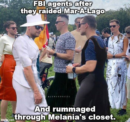I have a pic of the FBI agents who raided Mar-A-Lago.