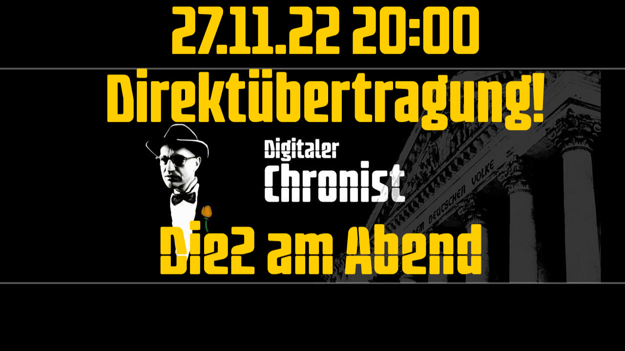 Aufzeichnung vom 27.11.22 Direktübertragung! Die2 am Abend