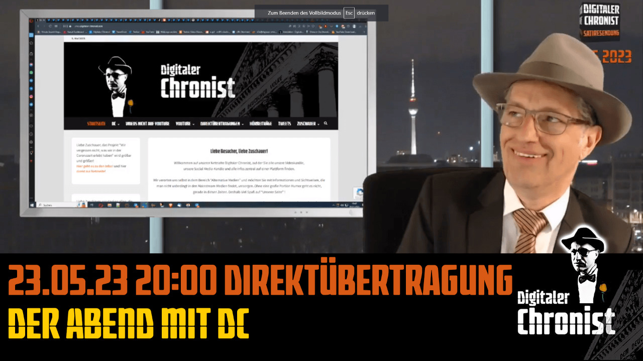 Aufzeichnung vom 23.05.23 Direktübertragung! Der Abend mit DC