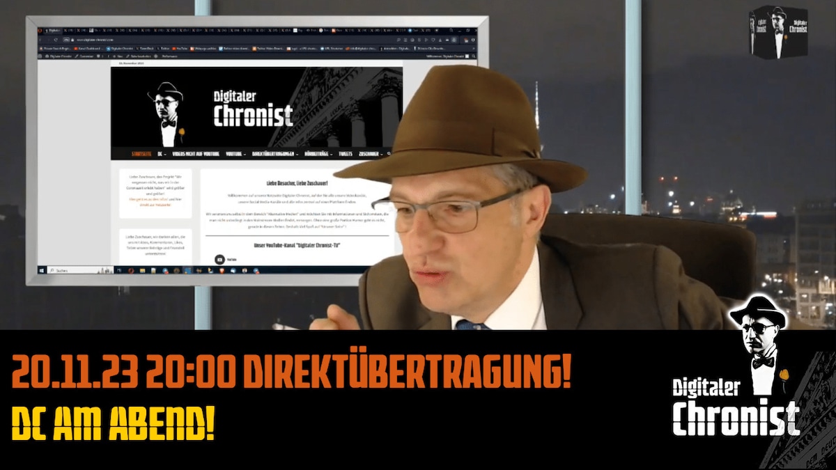 Aufzeichnung vom 20.11.23 Direktübertragung! DC am Abend