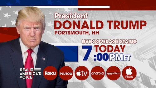 We invite you to join our live team coverage of President Trump's MAGA rally in Portsmouth, NH starting at 7PM ET.
ALSO WATCH US LIVE ON:
PLUTO https://bit.ly/plutorav
ROKU https://bit.ly/rokurav
🚨SUBSCRIBE TO OUR SUBSTACK: https://realamericasvoice.substack.com/subscribe
🔥GET YOUR RAV GEAR: https://realamericasvoice.launchcart.store/
🔗VISIT RAV NETWORK LINKS: https://linktr.ee/realamericasvoice
📢JOIN OUR COMMUNITY: https://ravsocial.locals.com