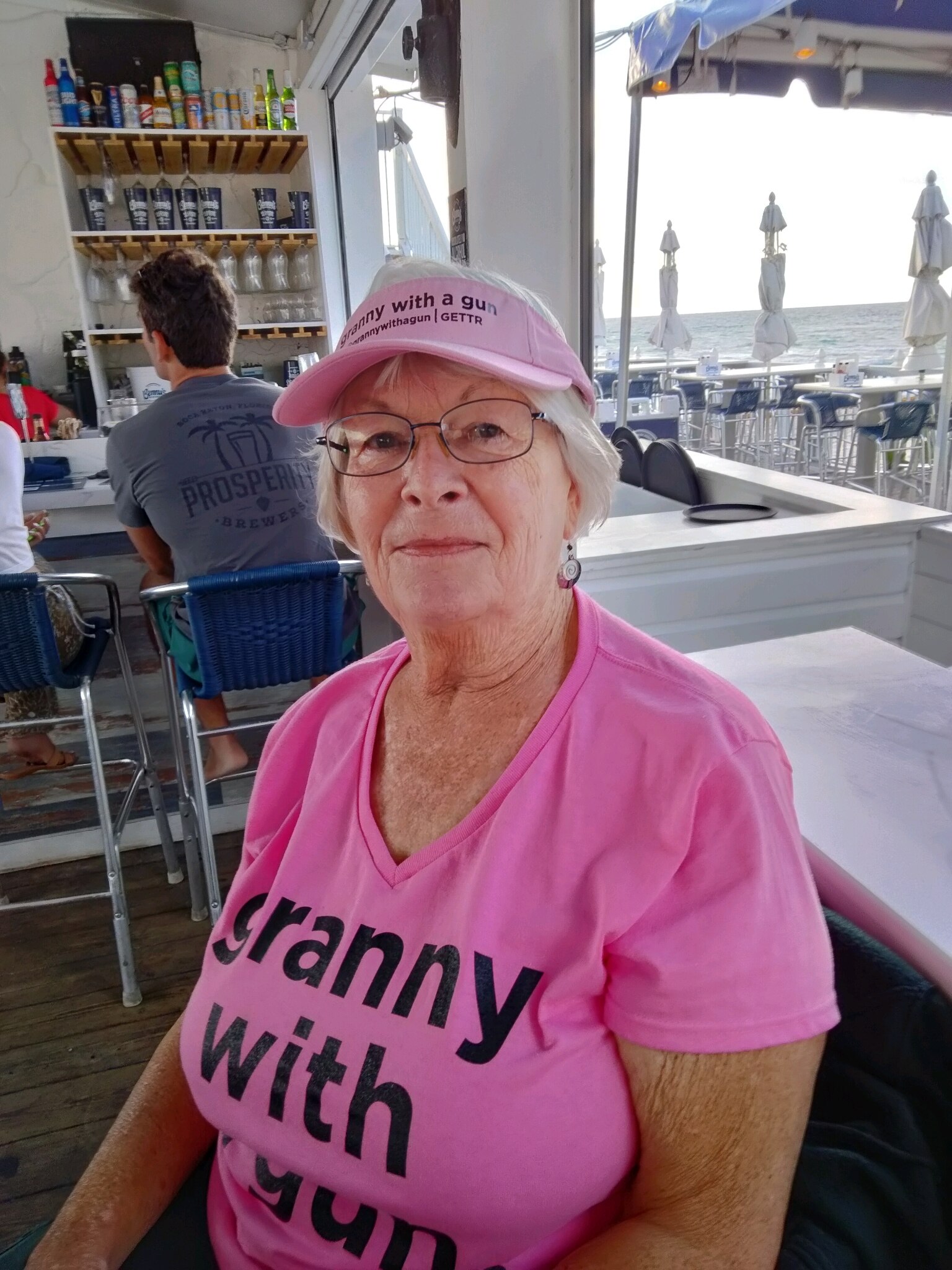 @RealAmVoice @edhenry @karynturk 

Back at Bennys to fight for my country!

#grannywithagun #MAGA #bennysonthebeach 
