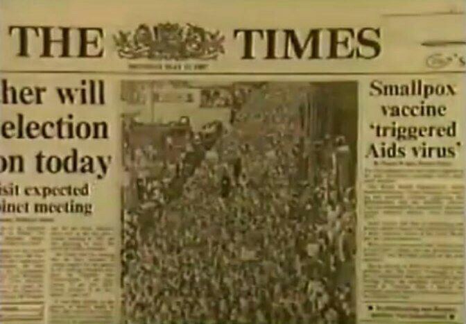 💉☠️ After !️the WHO donated 50 ml doses of smallpox vaccines to Africa, the AIDS epidemic began! !️ 📍The smallpox vaccine caused AIDS❗️ 📍Times article 1987

#donttakeanyvaccine
#allvaccinemakeyousick
#depopulationcontroll
#lifevaccinefree

@WaltiSiegrist 
