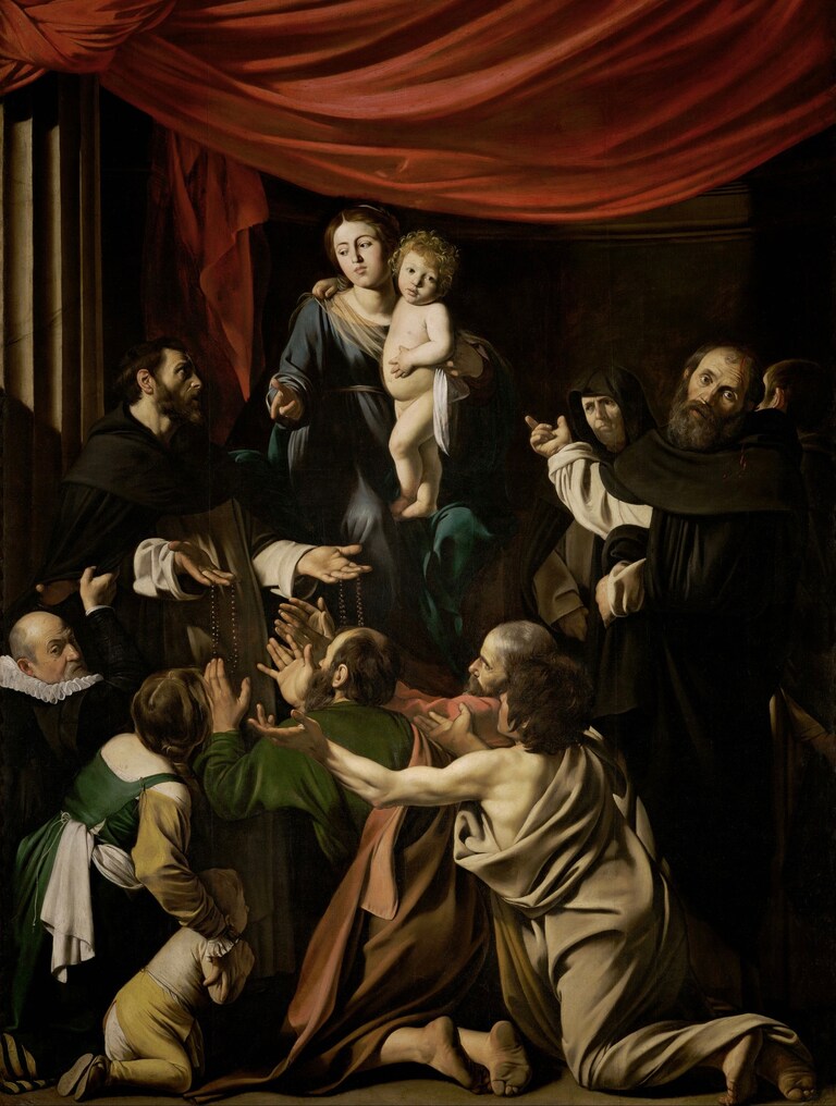 Good morning! Today is the Solemnity of the Immaculate Conception.

Painting: Madonna of the Rosary by Caravaggio  

