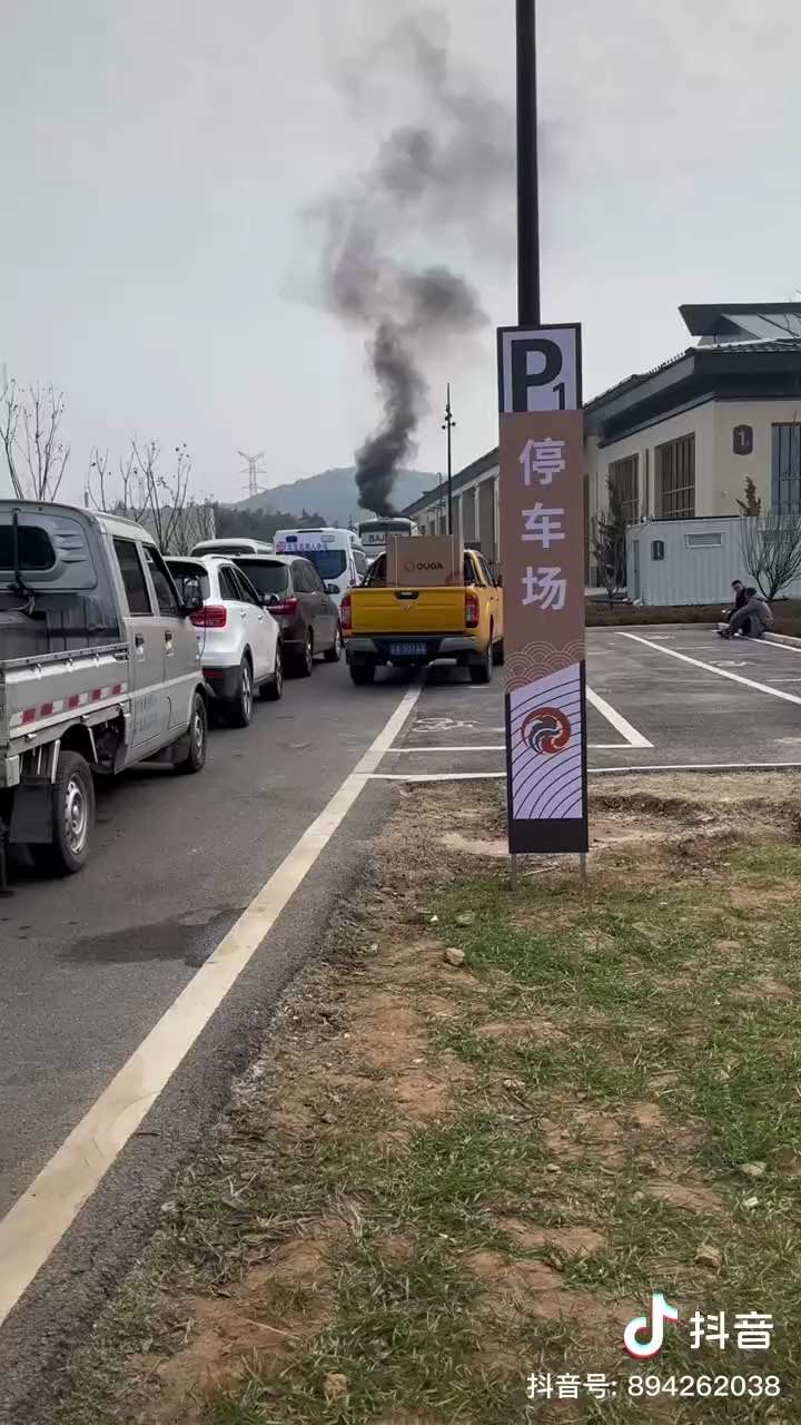 南京火葬场，排队等待烧尸的车辆一眼看不到尽头
#火葬场