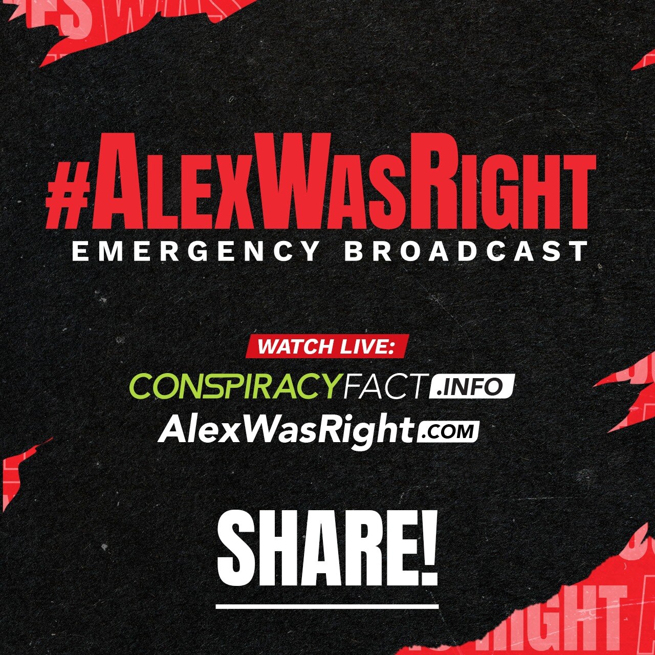 #AlexWasRight⚡️INFOWARS MONEYBOMB TRANSMISSION - NOW LIVE! 

      𝘛⃫𝘜⃫𝘕⃫𝘌⃫ 𝘐⃫𝘕⃫ 𝘜⃫𝘕⃫𝘊⃫𝘌⃫�...