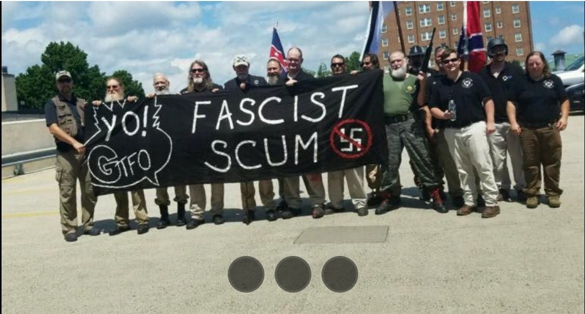 CAPTION THIS: Dissident Right warriors as we are called ... defended and defeated antifa scum and bl...