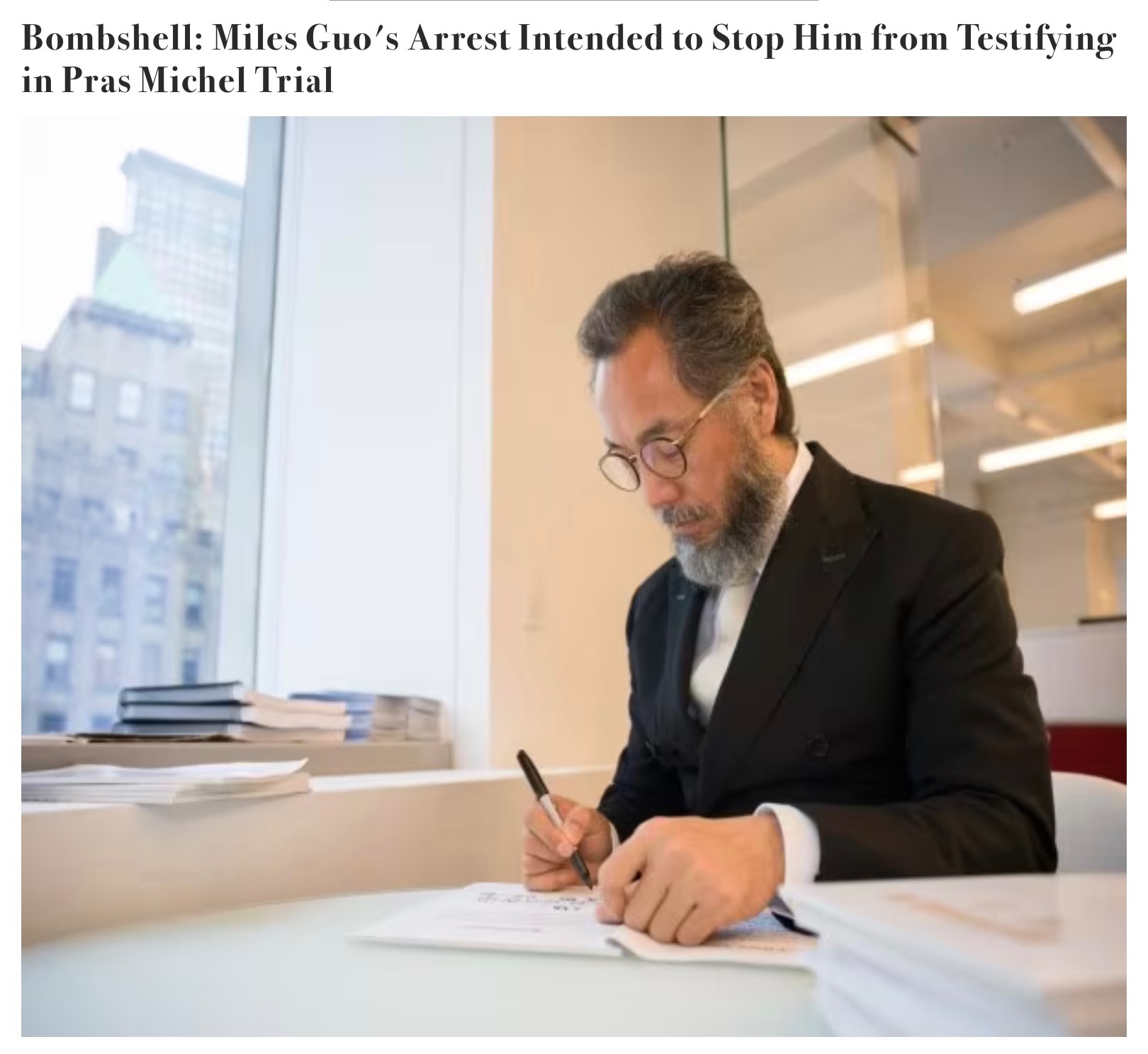 💥NEWSMAX 重磅文章💥 
Bombshell: Miles Guo's Arrest Intended to Stop Him from Testifying in Pras Michel ...