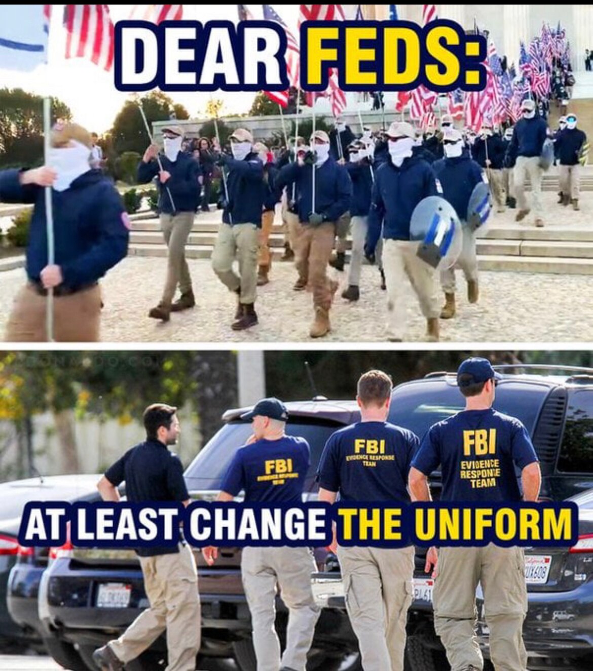 Supposé rassemblement d’une centaine de suprémacistes blancs à Washington hier après que Biden ait d...