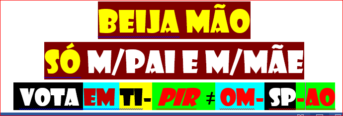 O Ocidente está ajoelhado. Se nada fizermos, brevemente, estará dominado. https://twitter.com/ritamariamatias/status/1676689311075278849
SE Ñ É 1 QUESTÃO D TAXO$ E QUEREM SOLUÇÃO Q Ñ SEJA PASTOR habituem-se MANTENHAM-SE TODOS CHEFES D PARTIDO o QUE É ILEGAL E ADOPTEM  MÉTODO PIR P NOVA ESTRUTURA e PORLTUGAL DEIXARÁ DE ESTAR AJOELHADO E CAMINHARÁ N VERTICAL Q É POSIÇÃO D PESSOA
AFINAL É SIMPLES NINGUÉM SUBORNA 10 MILHÕES
