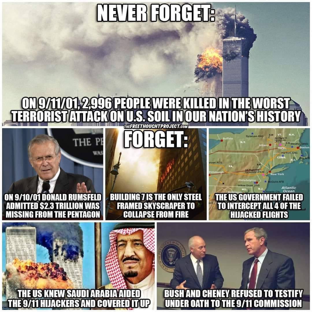 Did you ever wonder why Jeffery Epstein had a painting of George W. Bush kneeling over two destroyed...