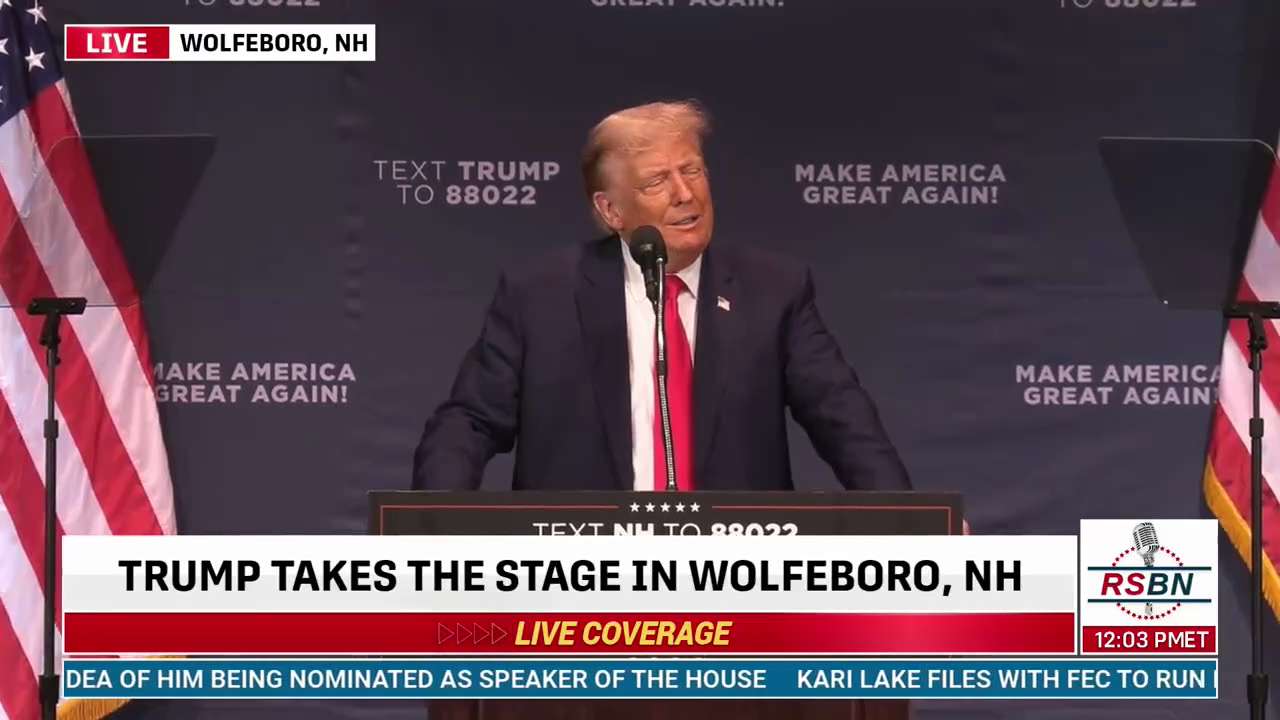 President Trump on broken teleprompter in Wolfeboro, New Hampshire: “If this happens to Biden, it’s ...