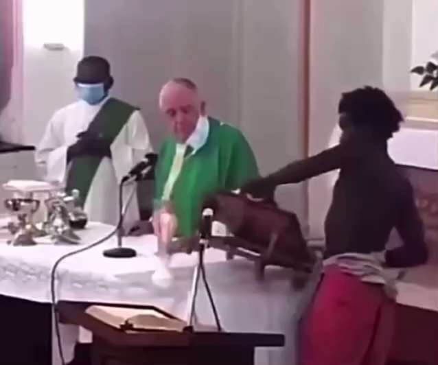  Now you see why I still carry even when I go to church . Somebody tries that to my priest, somebody...