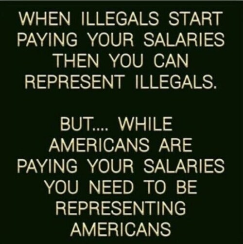 ⬛⬛Maybe those who are in power in DC need to go without a salary if they are fending for the illegal...