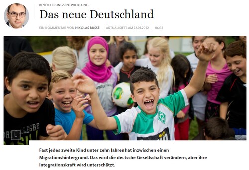 Das „neue Deutschland“, in dem jedes zweite Kind unter zehn Jahren Migrationshintergrund hat!

Die I...