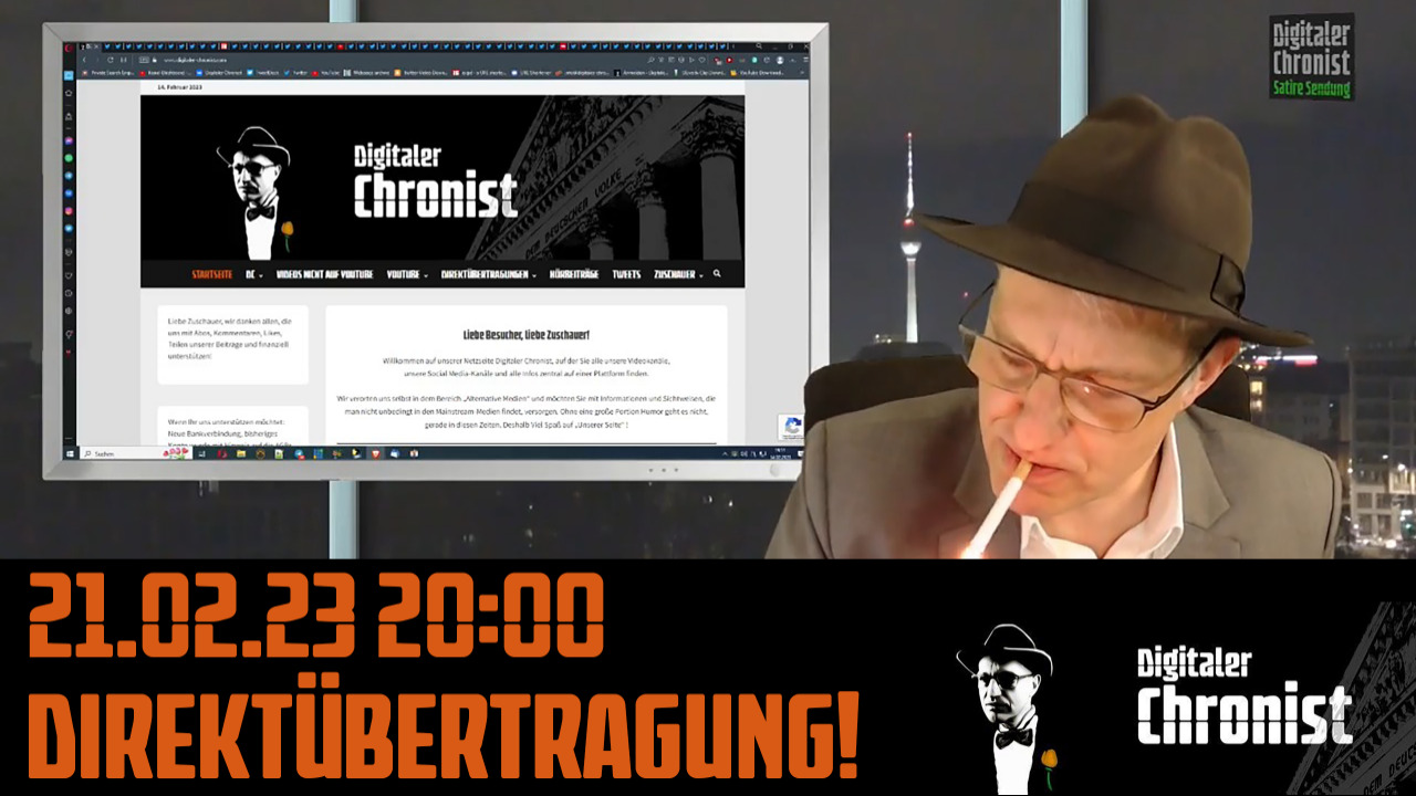 Aufzeichnung vom 21.02.23 Direktübertragung! DC am Abend