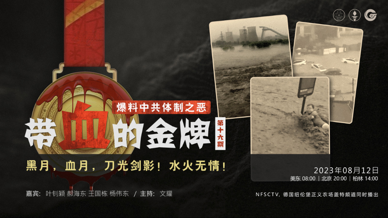 2023.08.12 带血的金牌（十六）爆料中共体制之恶 - 带血的金牌，黑月，血月，刀光剑影！水火无情！

嘉宾：叶钊颖 郝海东 王国栋 杨伟东
主持：文耀