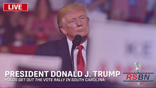 President Donald J. Trump, 45th President of the United States of America, will deliver remarks at a Get Out the Vote Rally at Coastal Carolina University in Conway, South Carolina.

Tune in on RSBN on Saturday, February 10, 2024, at 12:00 p.m. ET. President Trump will take the stage at 2:00 p.m. ET.