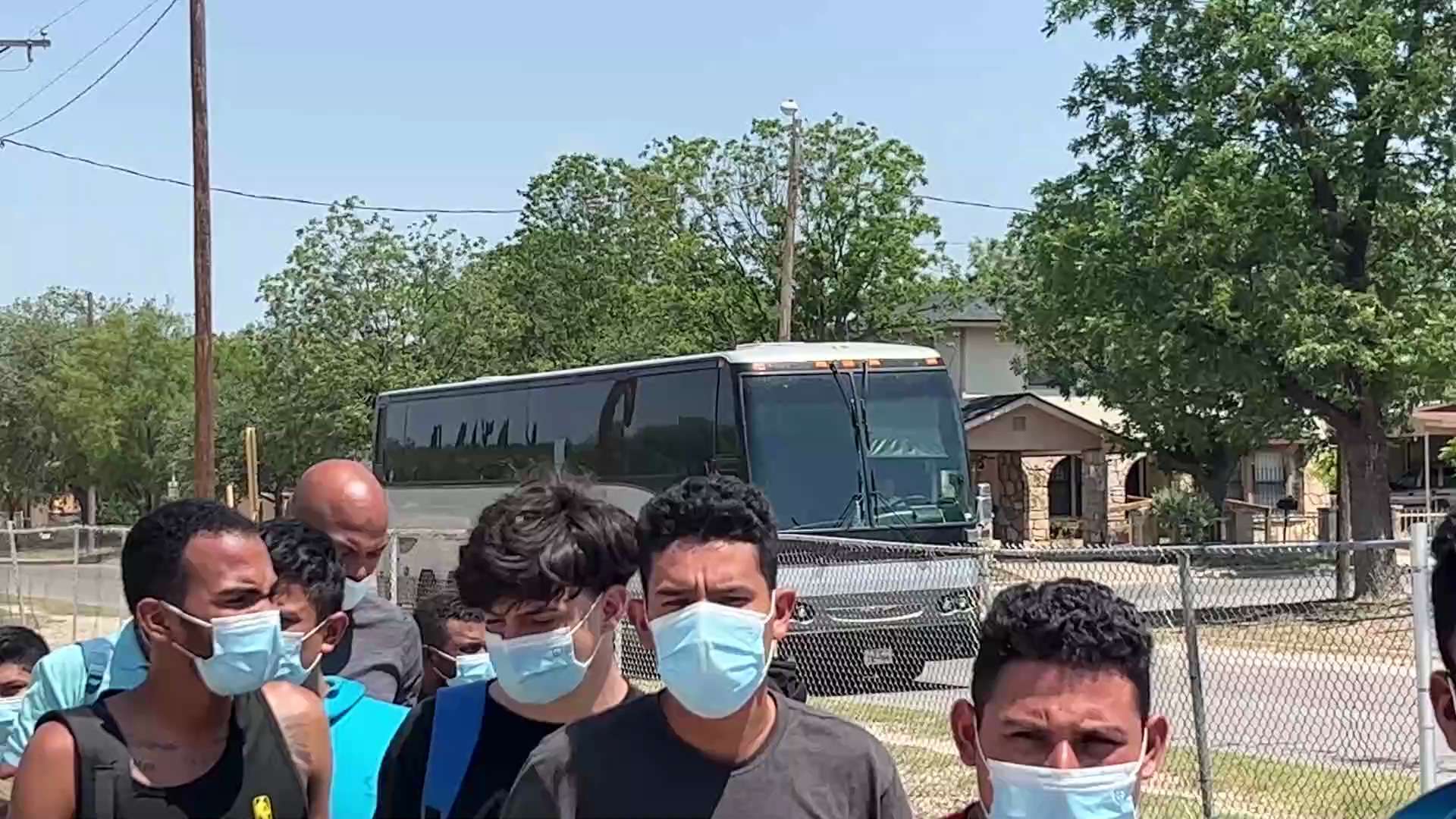 Conveyor belt into America. CBP bus drops them fresh from detention to Del Rio nonprofit then soon t...