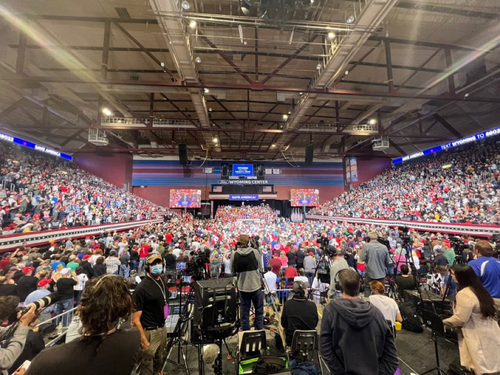 President Trump drew the LARGEST crowd in Wyoming history today!

Earlier this year he drew the LARG...