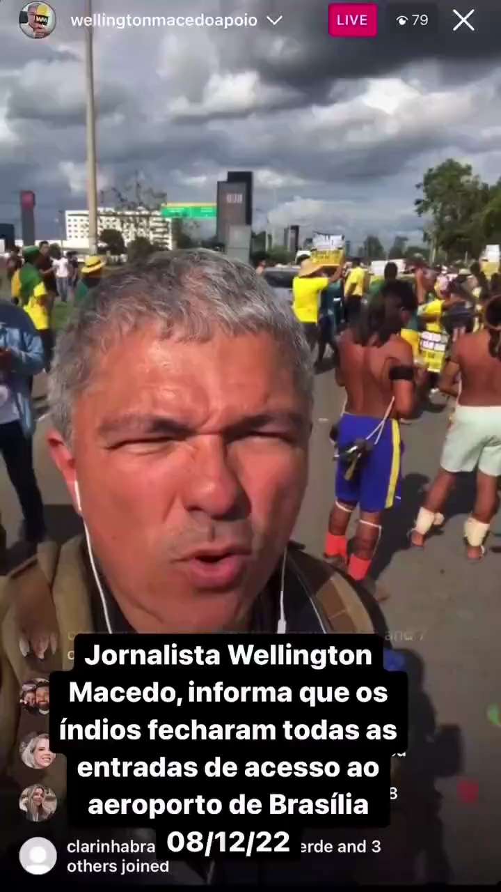 Protests in Brasilia, 12.08.22.
Indigenous people blocked all access to the International Airport.