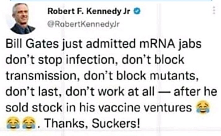 Bill Gates invested 50 million into Bio-tech (who made the mRNA vaccine for Pfzier) back in '2019'  ...