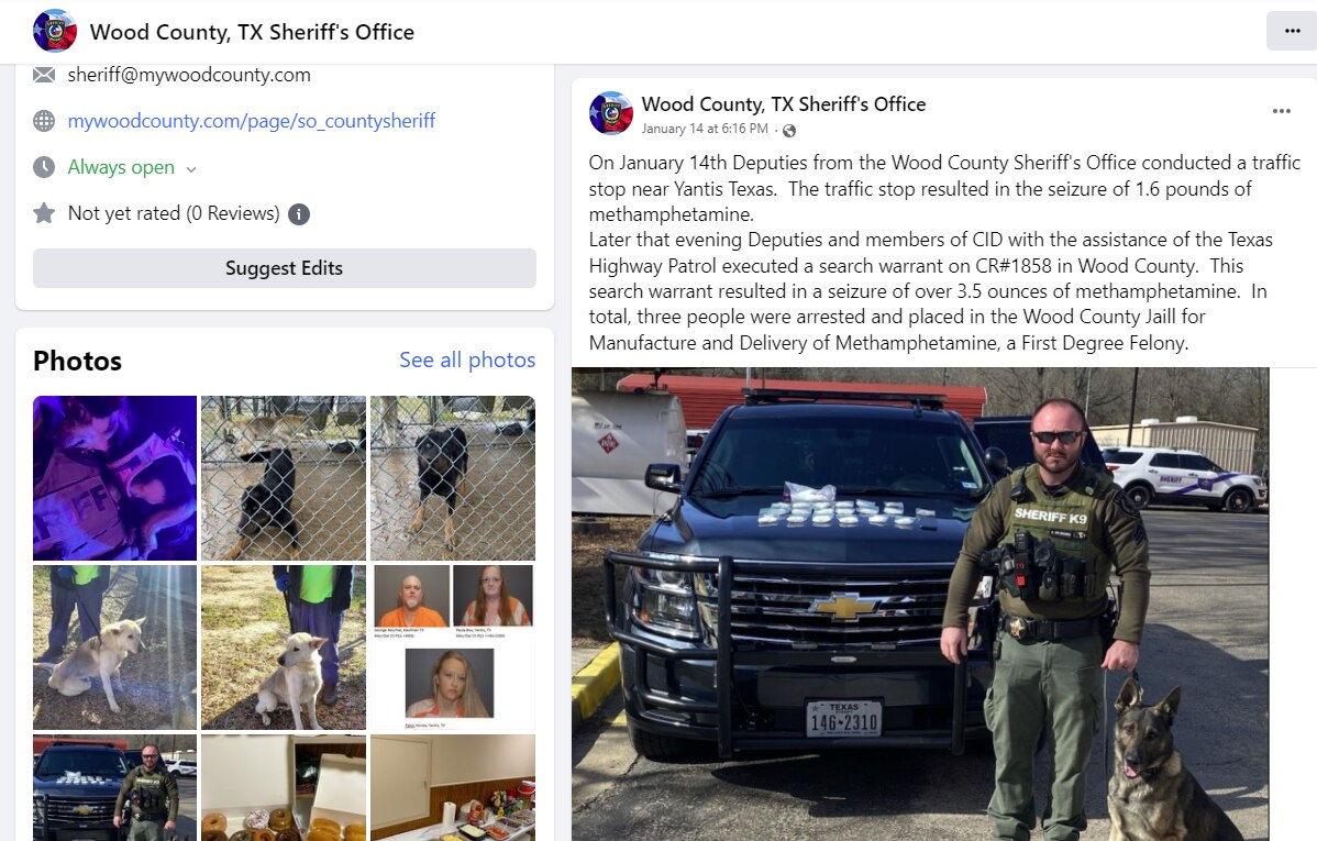 Once again The Wood County Tx Sheriff's Department and District Attorney Wood County District Attorn...