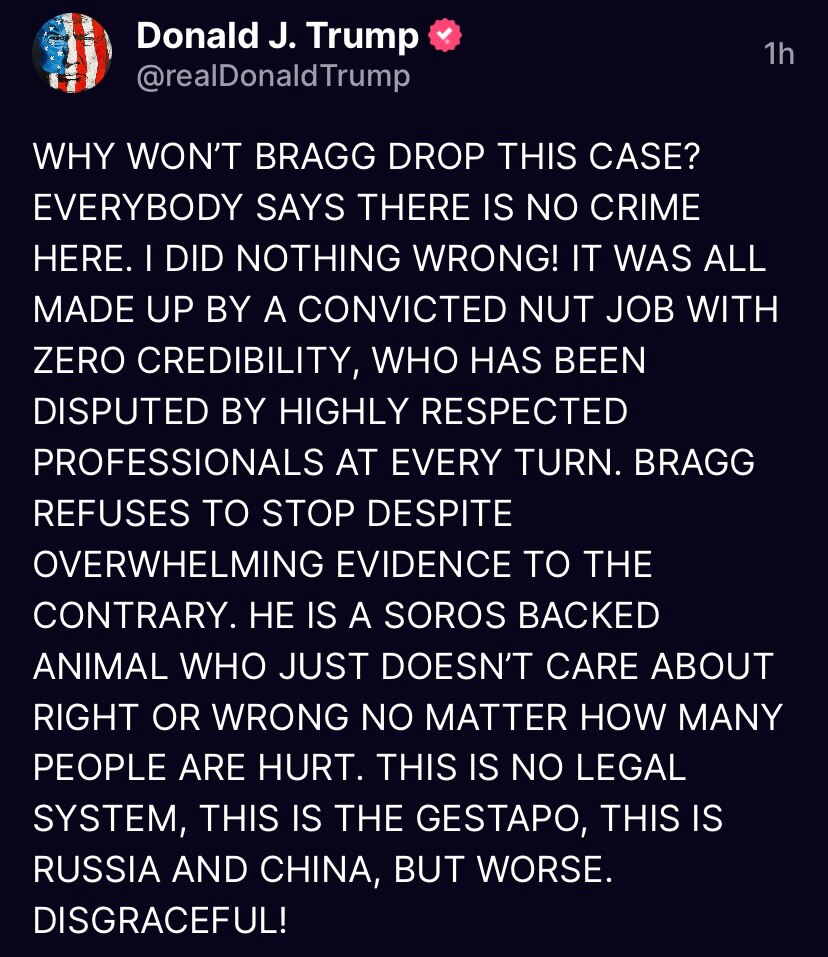 And now a few words from our President Trump: 

