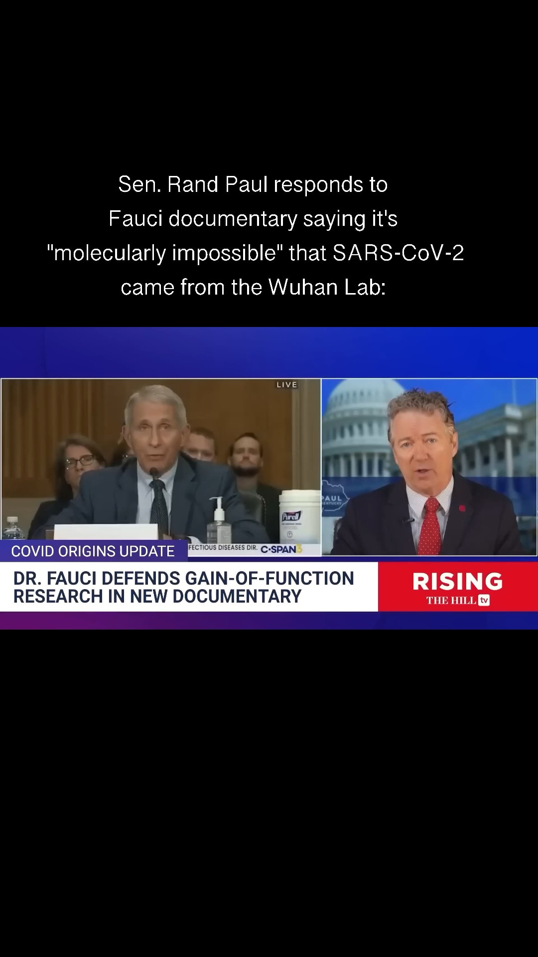 "He's arguing a strawman... The lab in Wuhan has over 100 coronaviruses that they've manipulated but...