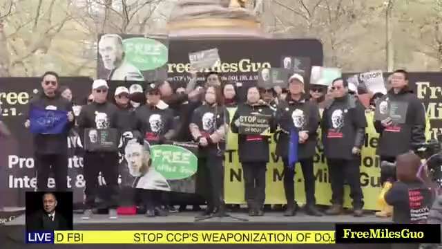 20230408【FREE MILES GUO 全球集会纽约站】

#飞飞：郭先生失去的太多太多……

我们所有的战友团结在一起，心都是火热的🔥🔥

#freemilesguo #freeyvet...