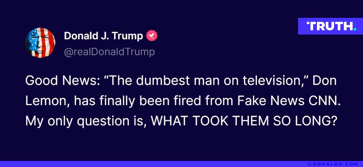 View il Donaldo Trumpo's post on GETTR. Join the discussion, share your thoughts, and connect with the community.