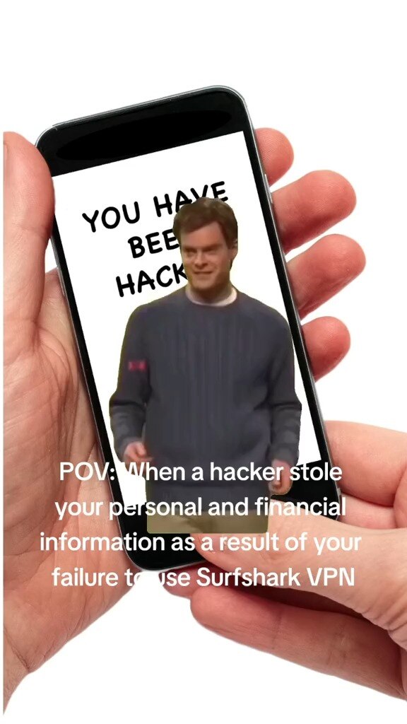 Don't let hackers steal your personal and financial information. #Surfshark #VPN #surfsharkvpn #cybe...