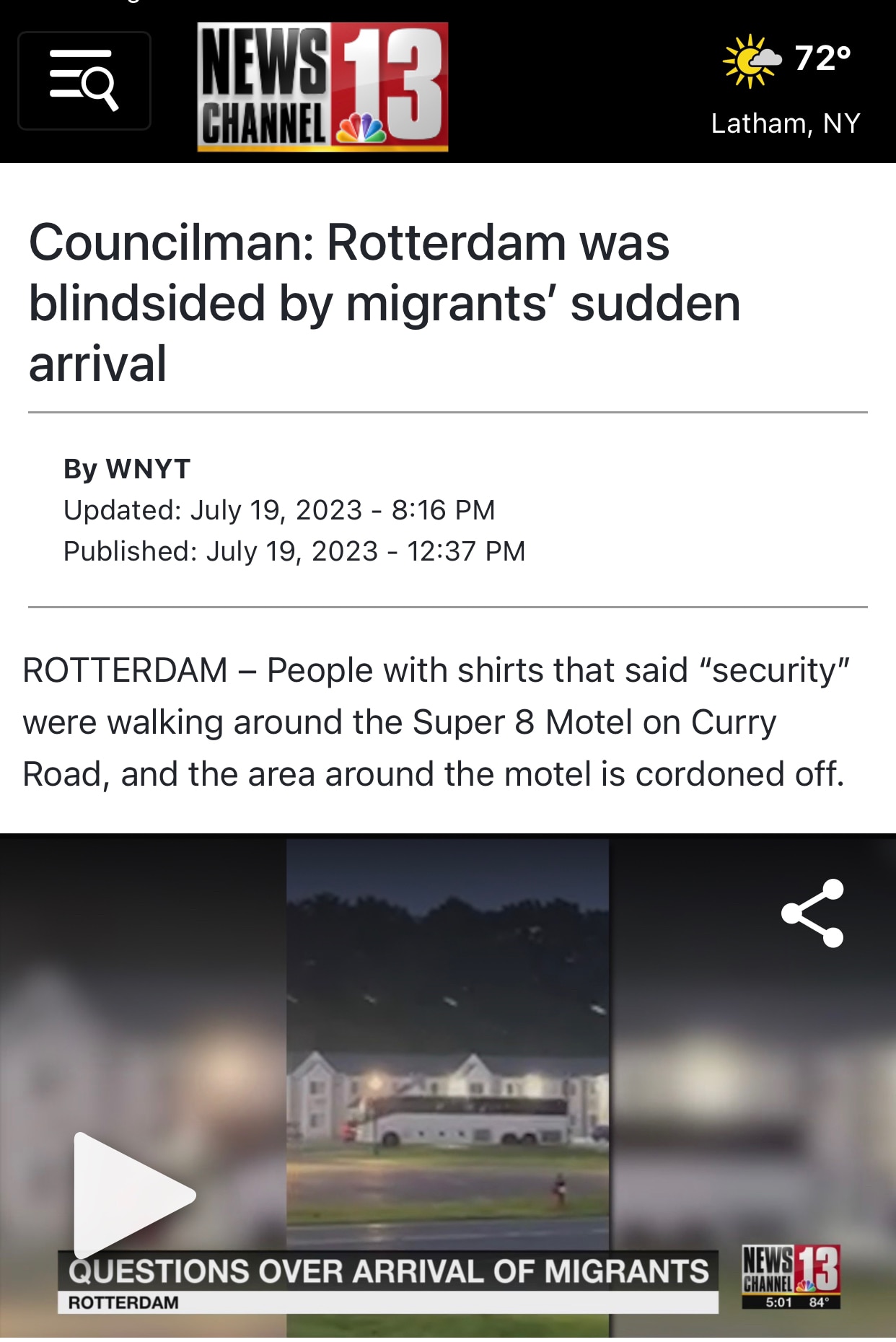 The reason that Rotterdam has been targeted by state officials is because the Rotterdam Town Board j...