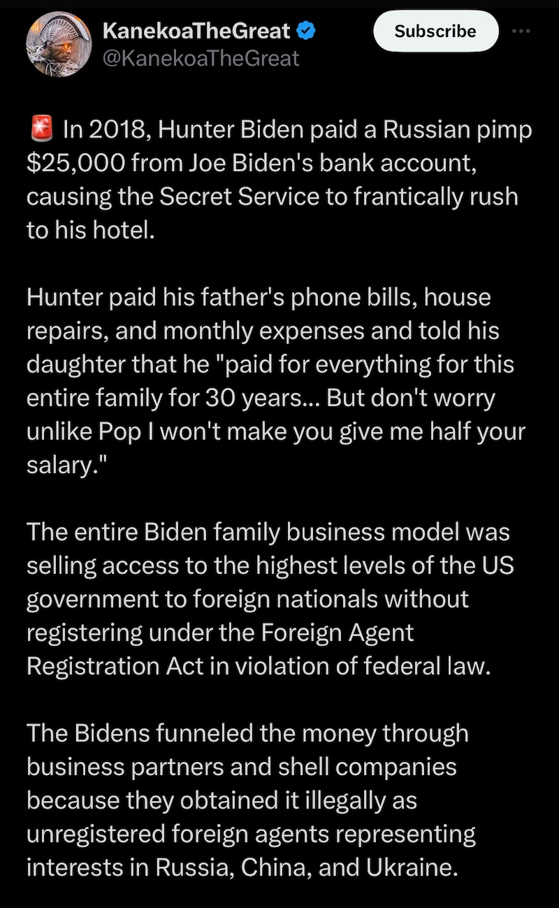 Joe Biden Financed Human Sex Trafficking

https://twitter.com/kanekoathegreat/status/168509515144490...