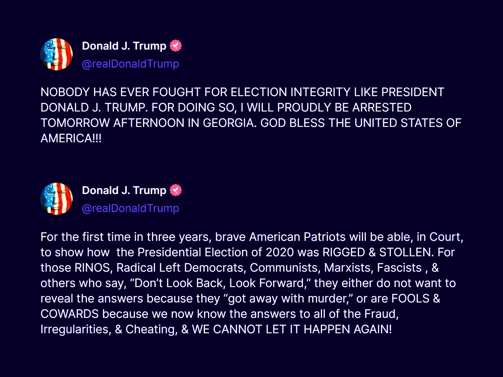View il Donaldo Trumpo's post on GETTR. Join the discussion, share your thoughts, and connect with the community.